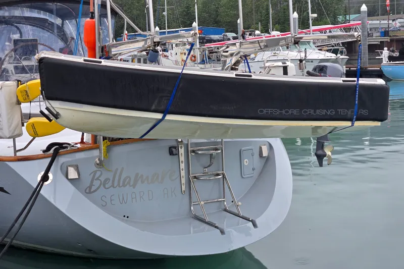 Slide: The Image of Oyster 53 Deck Saloon yacht with tender, Seward, Alaska, 1999 model. - 69