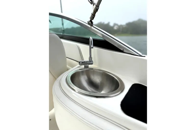 Slide: The Image of Stainless steel sink on 2012 Sea Ray 260 Sundeck boat interior. - 16
