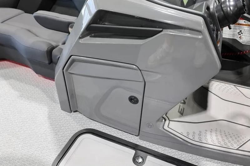 Slide: The Image of 2026 Evotti 723CS interior console with sleek gray design and modern features. - 21