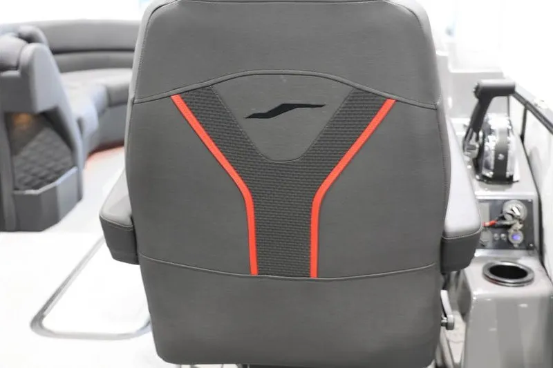 Slide: The Image of Gray and red seat in 2026 Evotti 723CS boat interior. - 20