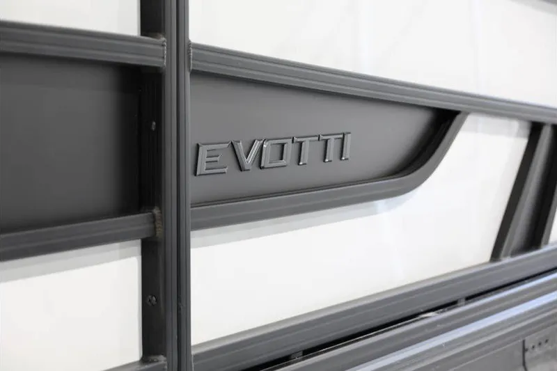 Slide: The Image of Close-up of 2026 Evotti 723CS logo on vehicle exterior. - 25