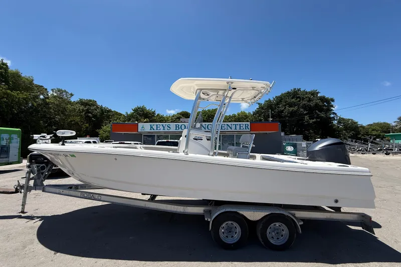 The Image of 2017 Robalo 246 Cayman boat on trailer at Keys Boating Center. - 1