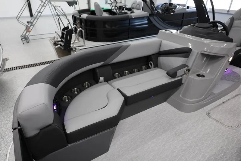 Slide: The Image of Luxurious interior of 2026 South Bay 224 RS 2.75 Hybrid Arch pontoon boat. - 14