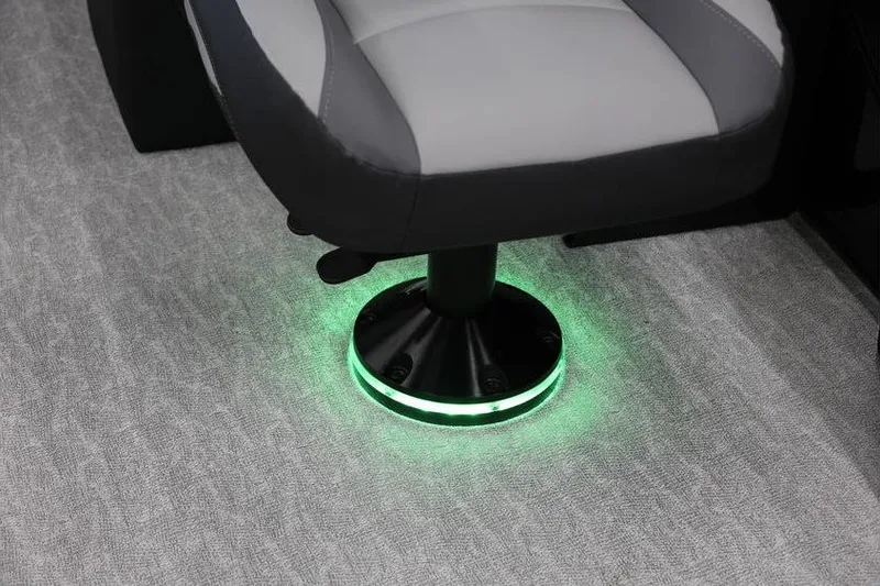 Slide: The Image of Boat seat with green LED lighting on South Bay 224 RS 2.75 Hybrid Arch, 2026 model. - 17