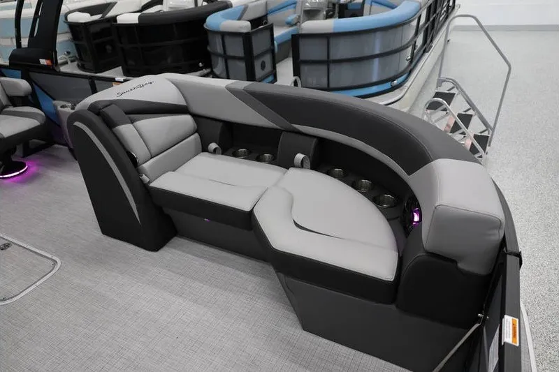 Slide: The Image of Luxurious seating on 2026 South Bay 224 RS 2.75 Hybrid Arch pontoon boat. - 17