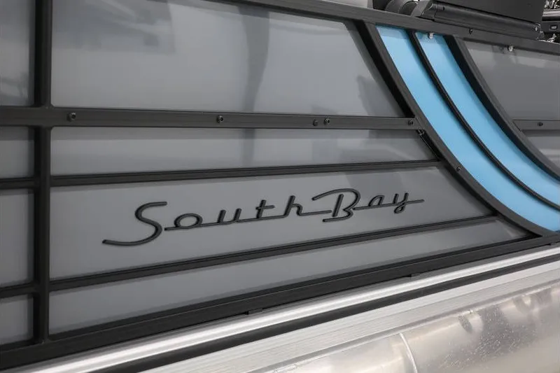 Slide: The Image of 2026 South Bay 224 RS 2.75 Hybrid Arch boat logo on sleek gray panel. - 21