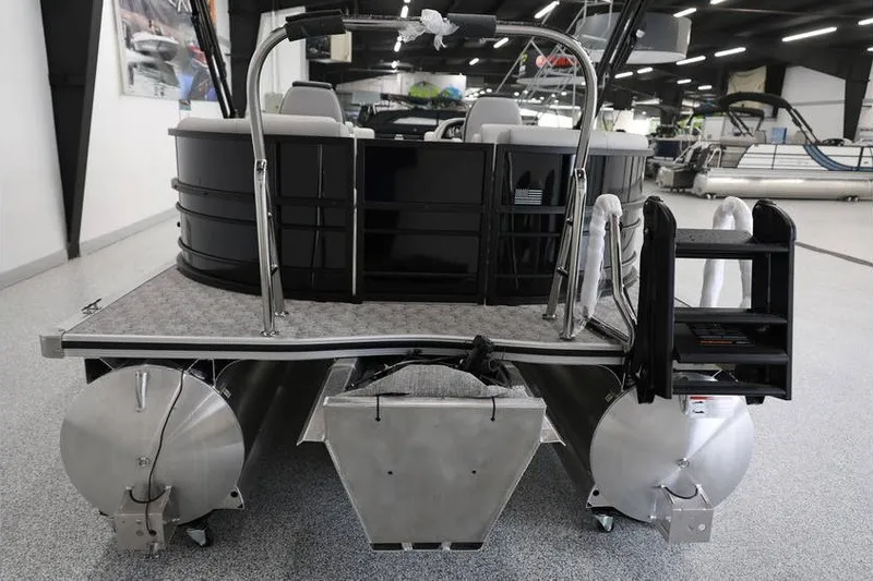 Slide: The Image of 2027 South Bay LE 224 RS 2.75 JAWS Edition pontoon boat in showroom. - 9