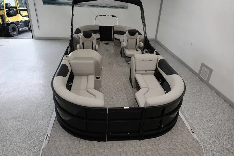 Slide: The Image of 2027 South Bay LE 224 RS 2.75 JAWS Edition pontoon boat with luxurious seating. - 22