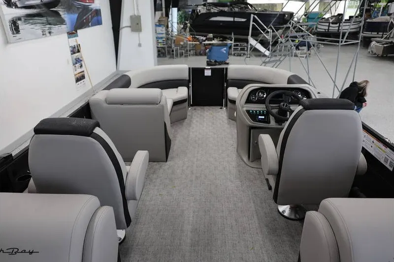Slide: The Image of Interior of 2027 South Bay LE 224 RS 2.75 JAWS Edition pontoon boat. - 13