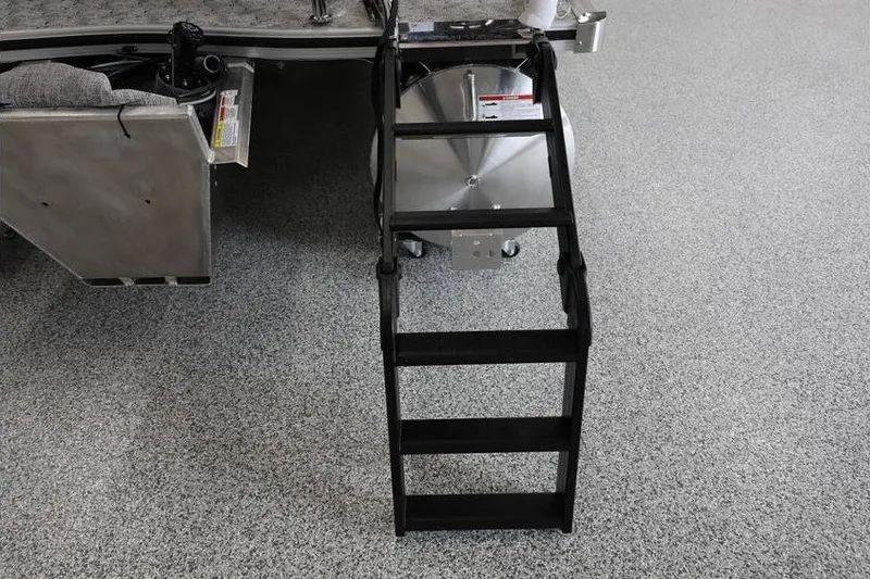 Slide: The Image of Rear view of 2027 South Bay LE 224 RS 2.75 JAWS Edition boat ladder. - 10