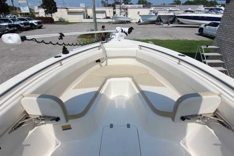 Slide: The Image of 2024 Bulls Bay 255 Center Console boat with spacious seating and modern design. - 27