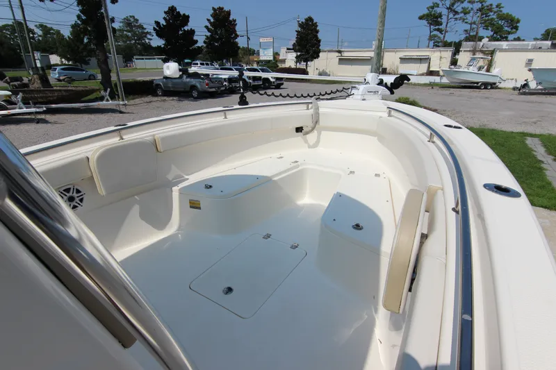 Slide: The Image of 2024 Bulls Bay 255 Center Console boat interior with spacious seating and storage. - 25