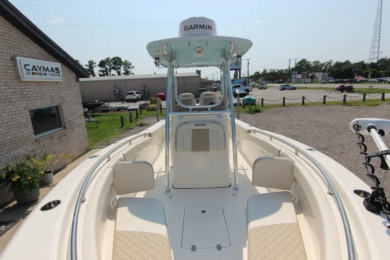 Slide: The Image of 2024 Bulls Bay 255 Center Console boat with Garmin equipment, displayed at Caymas Boats dealership. - 33