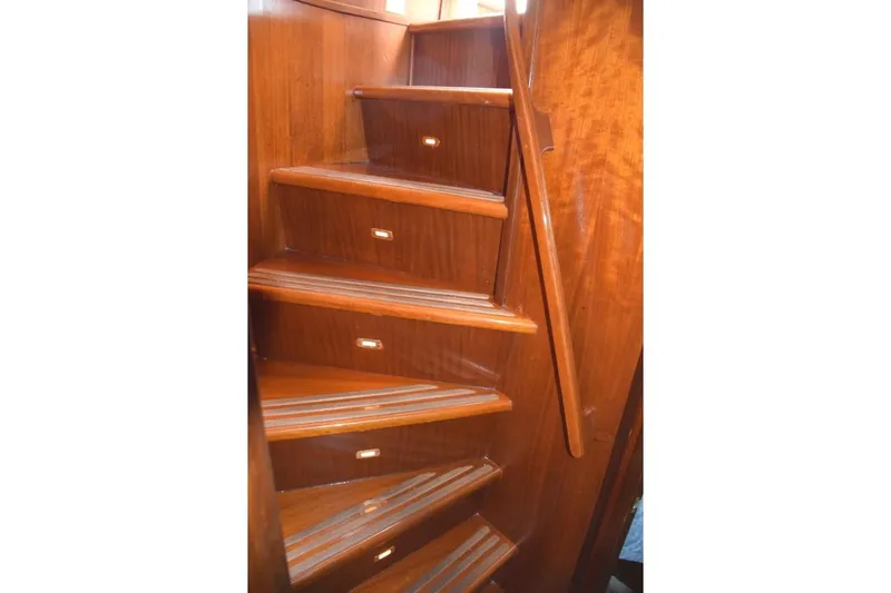 Slide: The Image of Stairs down to the stateroom level - 47