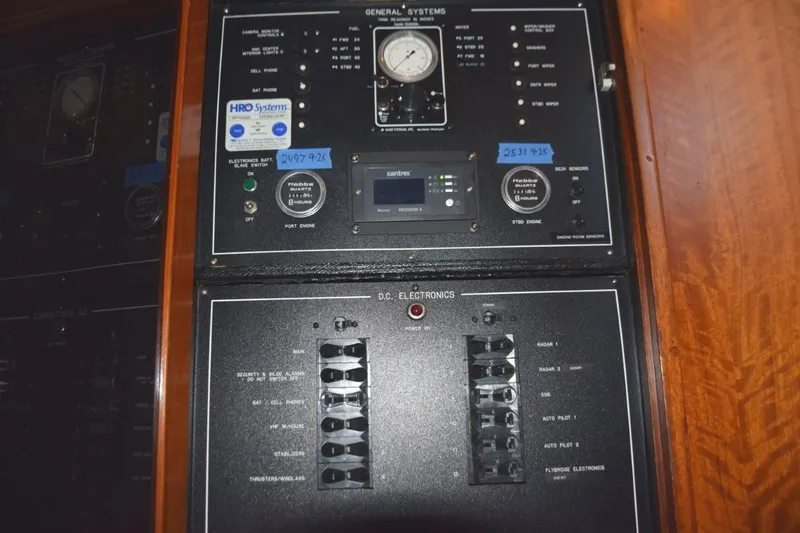 Slide: The Image of One of the pilothouse electrical circuit breaker panels - 87