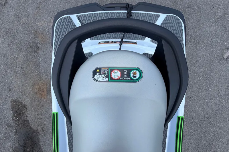 Slide: The Image of Close-up of the handlebar on a 2024 Kawasaki Jetski STX 160X. - 28