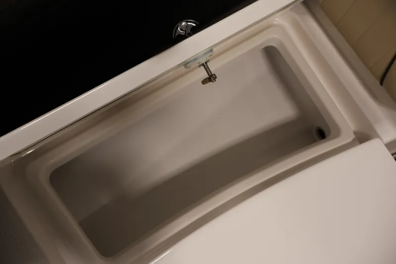 Slide: The Image of Storage compartment of 2026 Yamaha Boats 252 FSH Sport, featuring sleek design and functionality. - 13