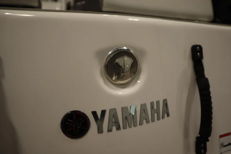 Slide: The Image of 2026 Yamaha Boats AR250 logo and handle detail. - 43