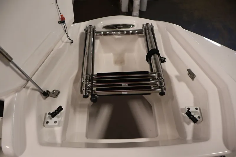 Slide: The Image of Yamaha Boats 2026 252SD ladder compartment, showcasing sleek design and functionality. - 16