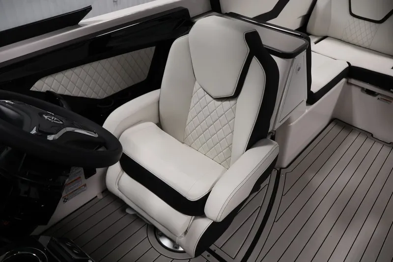 Slide: The Image of Luxurious interior of 2026 Yamaha Boats 252SD, featuring plush seating and modern design. - 39
