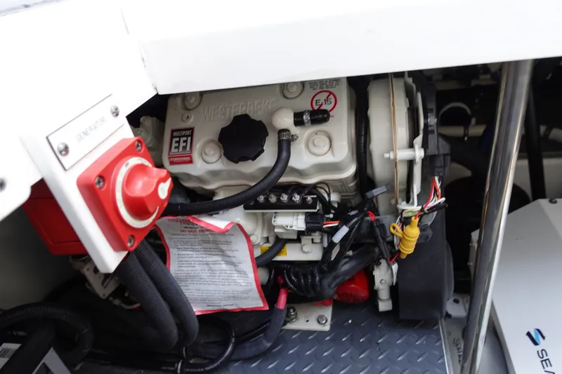 Slide: The Image of Engine compartment of 2022 Formula 380 Super Sport Crossover OB with Westerbeke EFI system. - 21