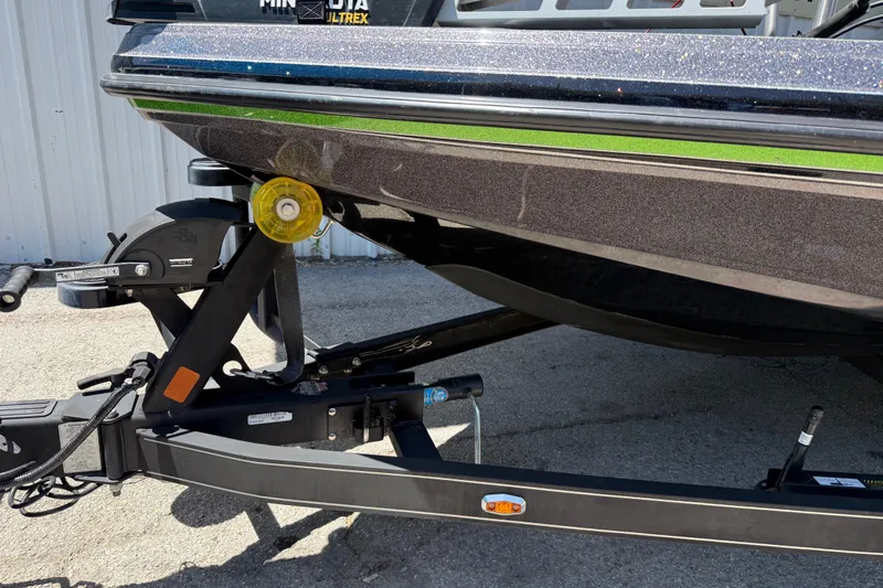Slide: The Image of 2020 Ranger Z518 boat on trailer, featuring Minn Kota Ultrex motor. - 41