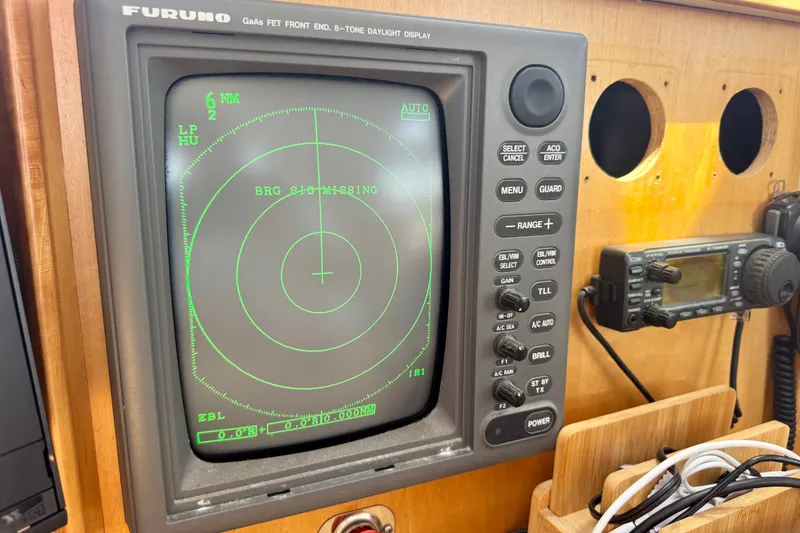 Slide: The Image of Radar display on a 2000 St Francis 44 yacht, showing navigation controls and interface. - 10