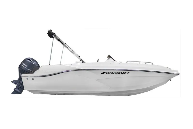 The Image of 2026 Starcraft SVX 190 DC OB boat with Yamaha outboard motor, side view. - 0