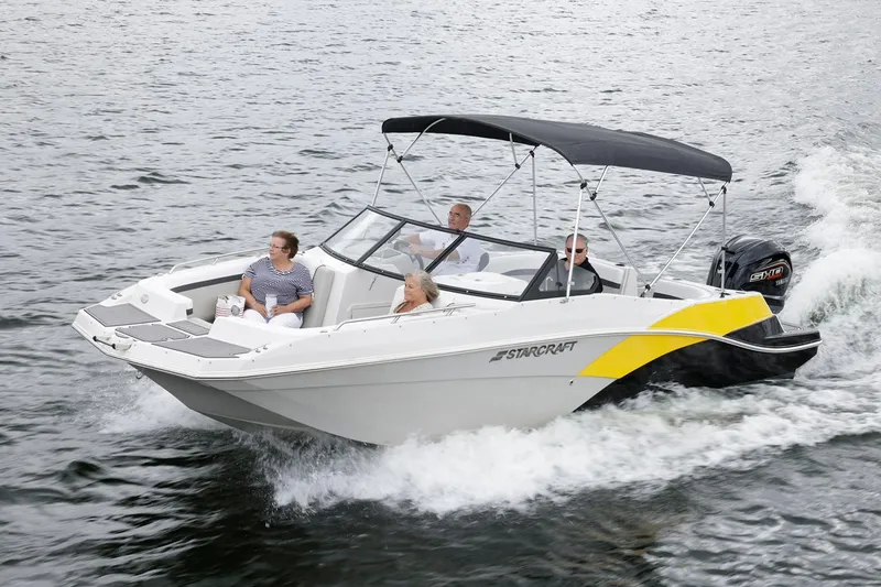 The Image of Manufacturer Provided Image: 2026 Starcraft SVX 230 DC OB boat cruising on water. - 0