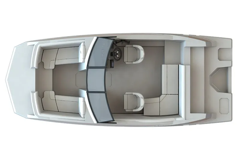 Slide: The Image of Manufacturer Provided Image: Top view of 2026 Starcraft SVX 210 DC OB boat interior layout. - 11