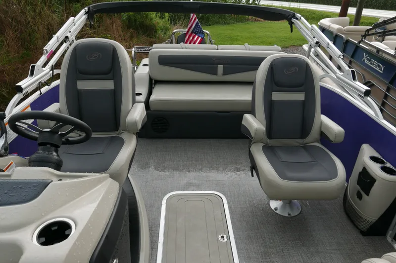 Slide: The Image of 2023 Barletta Cabrio 22UC interior with plush seating and modern design. - 8