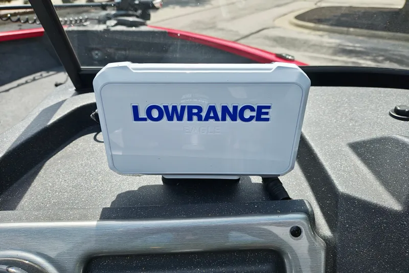 Slide: The Image of Lowrance device on 2026 Tracker Pro Guide V-175 WT boat dashboard. - 16
