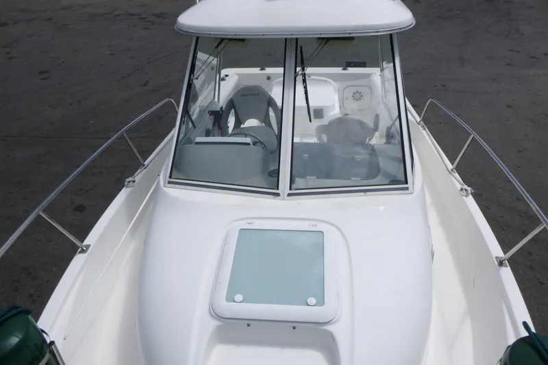 Slide: The Image of 2010 Trophy 2152 Walkaround boat with windshield and seating, viewed from above. - 6
