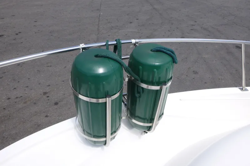 Slide: The Image of Green boat fenders on a 2010 Trophy 2152 Walkaround deck. - 8