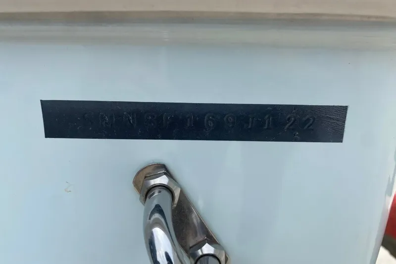 Slide: The Image of 2022 Sportsman Open 232 Center Console hull identification number. - 30