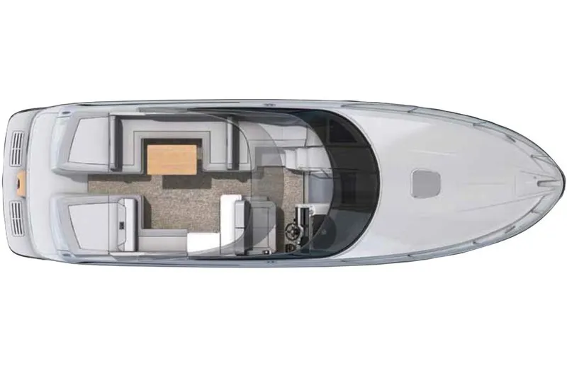 Slide: The Image of Manufacturer Provided Image: Top view of 2015 Sea Ray 370 Venture boat layout. - 57