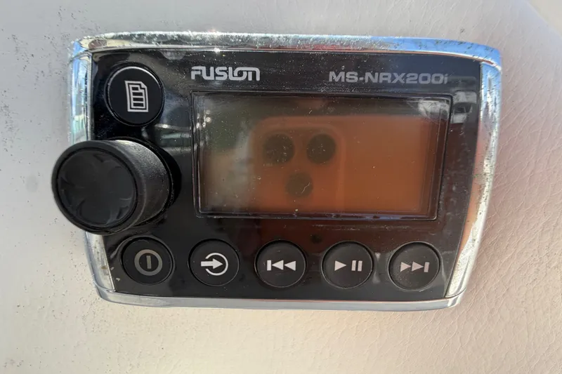 Slide: The Image of Fusion MS-NRX200i marine stereo control on 2015 Sea Ray 370 Venture boat. - 22