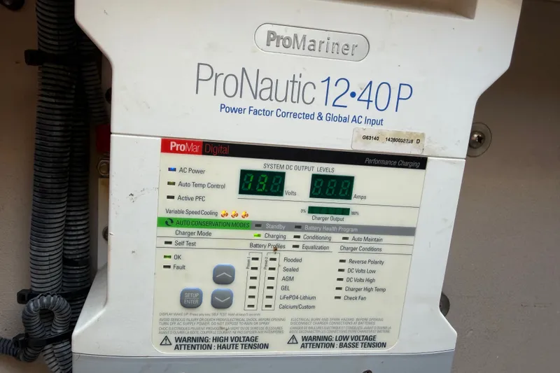 Slide: The Image of ProMariner ProNautic 12:40P charger on 2015 Sea Ray 370 Venture boat. - 54