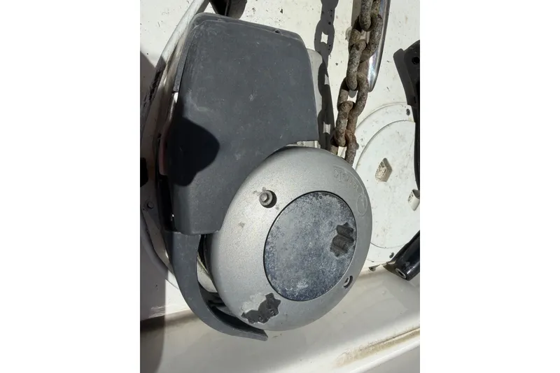 Slide: The Image of Anchor windlass on 2015 Sea Ray 370 Venture boat deck. - 28