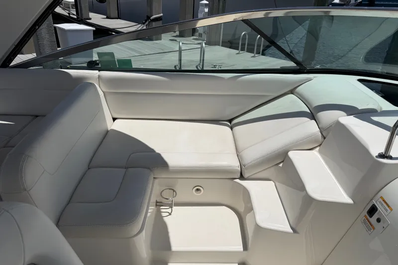 Slide: The Image of Luxurious seating area on a 2015 Sea Ray 370 Venture boat. - 30