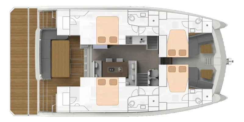 Slide: The Image of Floor plan of 2025 Aventura 56 Motor Yacht, featuring spacious cabins and modern layout. - 29