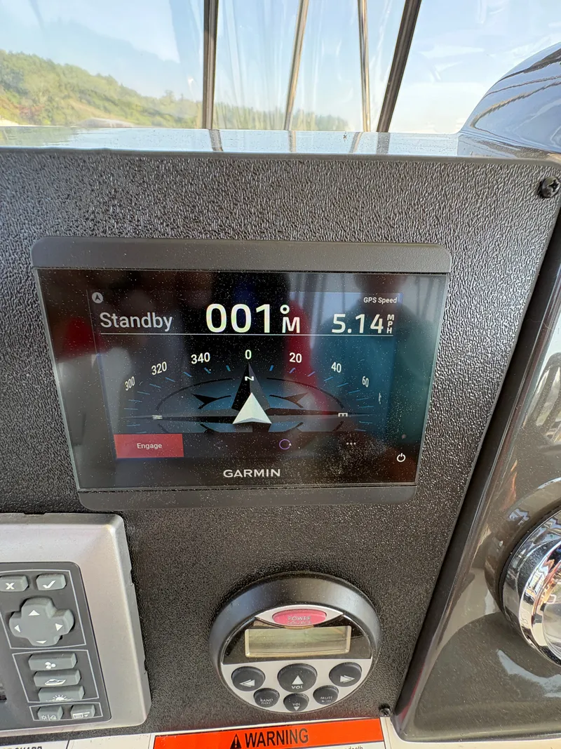 Slide: The Image of Garmin navigation system on a 2008 Sea Ray 47 Sedan Bridge. - 27