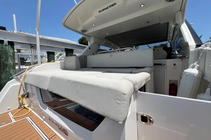 Slide: The Image of 2024 Skamander 100 Sorrento luxury yacht with spacious seating and modern design. - 76