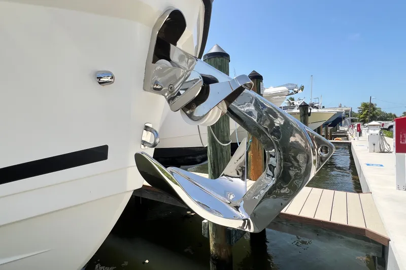 Slide: The Image of Close-up of 2024 Skamander 100 Sorrento yacht anchor at marina dock. - 37