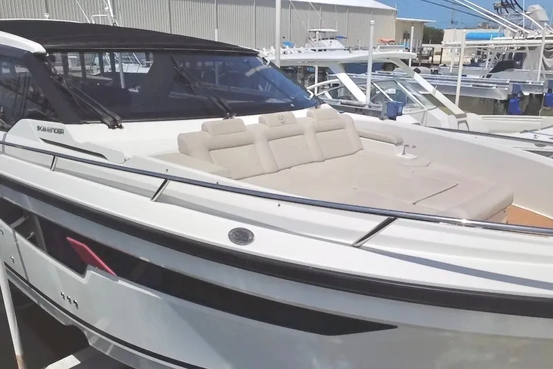 Slide: The Image of 2024 Skamander 100 Sorrento luxury yacht with sleek design and spacious deck. - 33