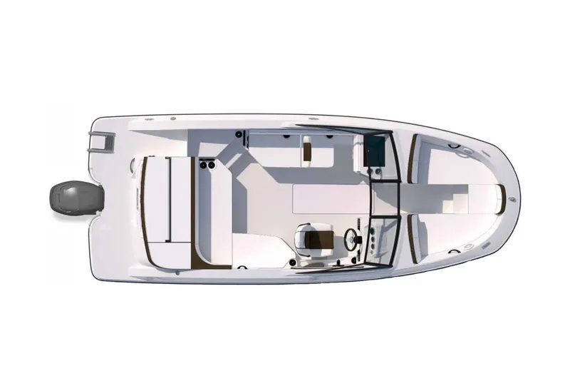 Slide: The Image of Manufacturer Provided Image: Top view of 2022 Sea Ray SPX 210 OB boat layout. - 39