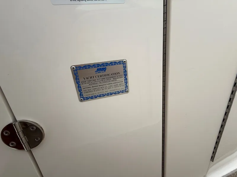 Slide: The Image of A plaque reading "Yacht Certification" is mounted on a white surface. - 16
