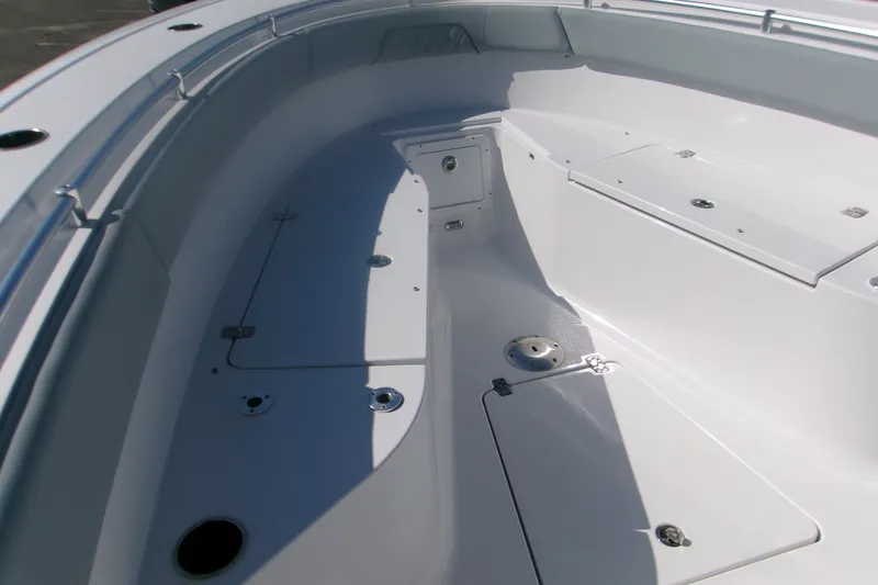 Slide: The Image of 2026 Sportsman Open 262 Center Console boat interior, showcasing sleek design and spacious layout. - 12
