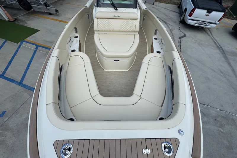 Slide: The Image of Luxurious 2027 Chris-Craft Catalina 28 boat interior with elegant seating and modern design. - 24