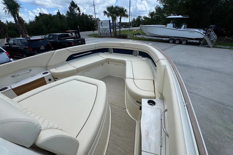 Slide: The Image of 2027 Chris-Craft Catalina 28 boat interior with luxurious seating and modern design. - 20